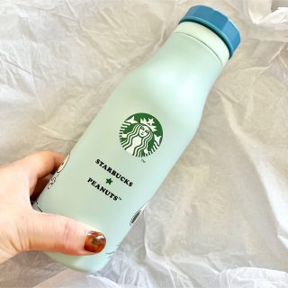 スターバックスコーヒー(Starbucks Coffee)のスターバックス スタバ スヌーピー ステンレスロゴボトル PEANUTS ブルー(水筒)