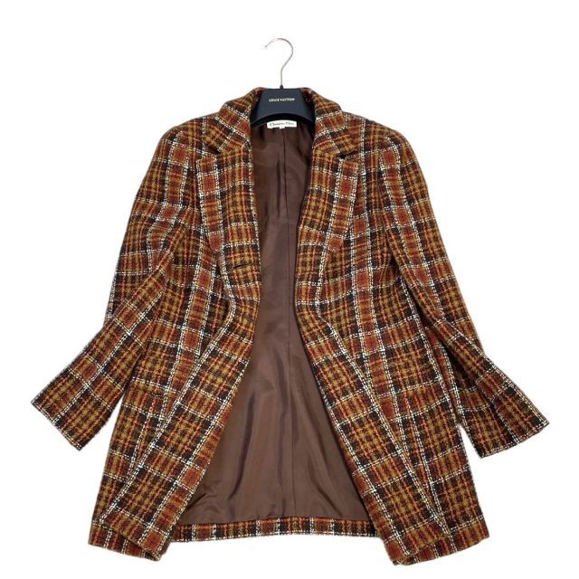 【超美品】Dior チェック ツイード ジャケット シングル ヴィンテージ