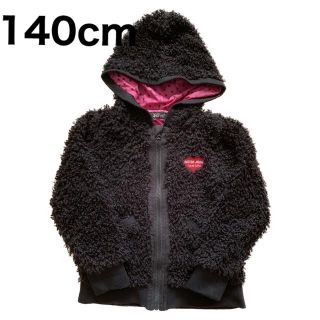 JENNI - JENNI 140cm ボア パーカー 黒 ブルゾン ジャケット ジップ