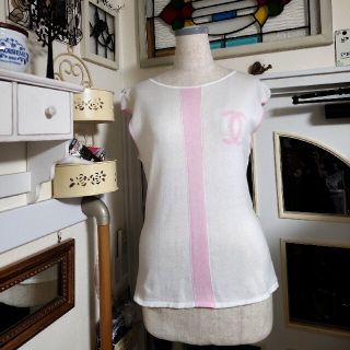 桜瑪瑙 美品 CHANEL シャネル 袖なし サマーニット ベスト - 通販