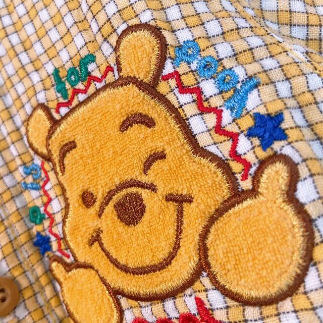 くまのプーさん(クマノプーサン)のプーさん シャツ 半袖 刺繍 ヴィンテージ レトロ ディズニー  キッズ/ベビー/マタニティのベビー服(~85cm)(シャツ/カットソー)の商品写真