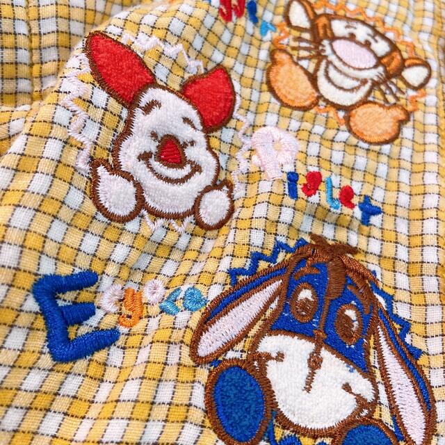 くまのプーさん(クマノプーサン)のプーさん シャツ 半袖 刺繍 ヴィンテージ レトロ ディズニー  キッズ/ベビー/マタニティのベビー服(~85cm)(シャツ/カットソー)の商品写真