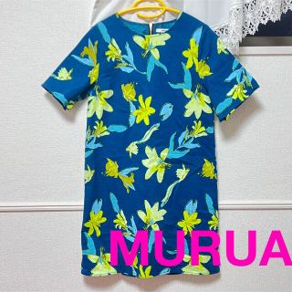 ムルーア(MURUA)の【美品】ムルーア 花柄 ワンピース ミニ丈 ミニスカート(ミニワンピース)