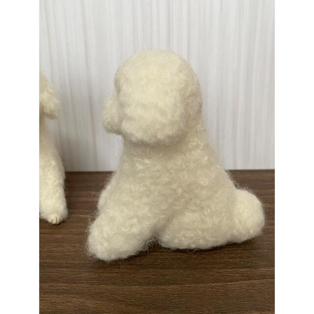 羊毛フェルト　トイプードル　白 ハンドメイドのぬいぐるみ/人形(その他)の商品写真