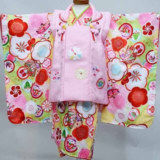 七五三 三歳 女児 被布着物フルセット 日本製 式部浪漫 NO38024(和服/着物)