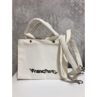 フランフラン(Francfranc)のFrancfranc ミニショルダーバッグ 花 刺繍 ホワイト(ショルダーバッグ)