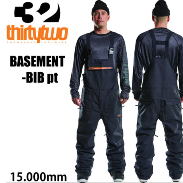 thirtytwo basement bib black Mサイズ　ビブパンツ