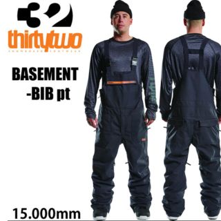 サーティーツー(THIRTYTWO)のthirtytwo basement bib black Mサイズ　ビブパンツ(ウエア/装備)