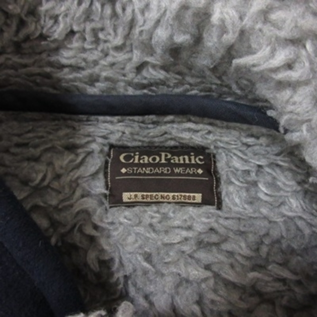 Ciaopanic(チャオパニック)のチャオパニック ダッフルコート ショート 裏ボア フェイクムートン F ネイビー レディースのジャケット/アウター(ダッフルコート)の商品写真