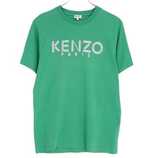 ケンゾー(KENZO)のケンゾー Tシャツ カットソー ロゴ コットン トップス メンズ  M グリーン(Tシャツ/カットソー(半袖/袖なし))