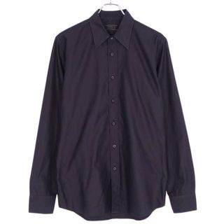 プラダ(PRADA)のプラダ シャツ ロングスリーブ コットン トップス メンズ 40 ネイビー(シャツ)