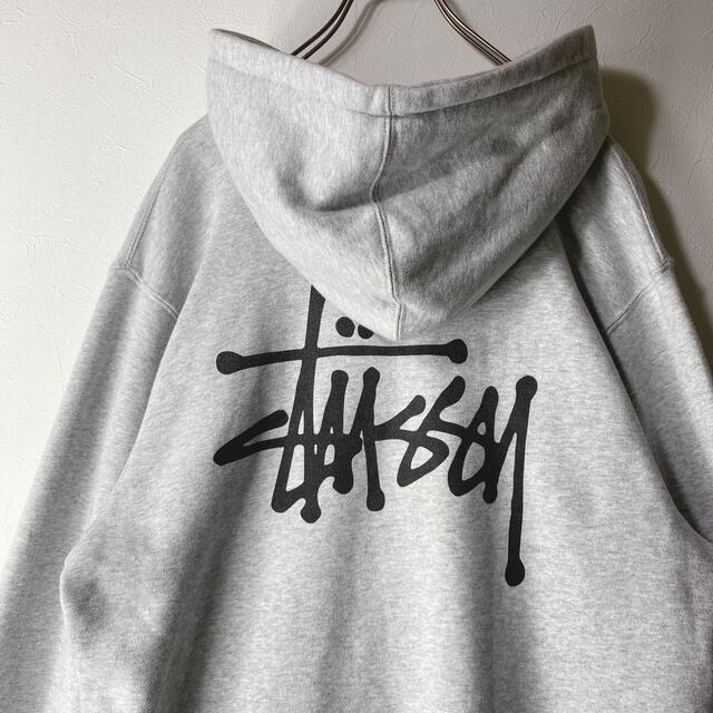 美品 即完売モデル STUSSY ステューシー スウェット パーカー グレーL実寸