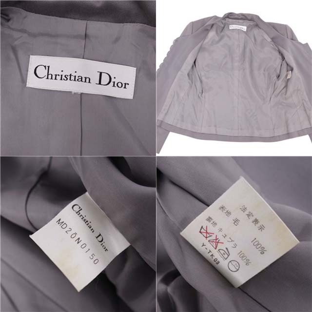 Christian Dior(クリスチャンディオール)のVintage クリスチャンディオール セットアップ スーツ 11 グレー レディースのフォーマル/ドレス(スーツ)の商品写真