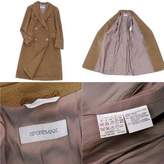 スポーツマックス コート ウール カシミヤ アウター 42(M相当) ブラウン
