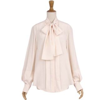 Chloe - クロエ シャツ ブラウス シルク リボン付き トップス 34(S