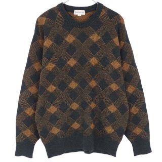 バーバリー(BURBERRY)のVintage バーバリー ニット セーター クルーネック メンズ チェック(ニット/セーター)