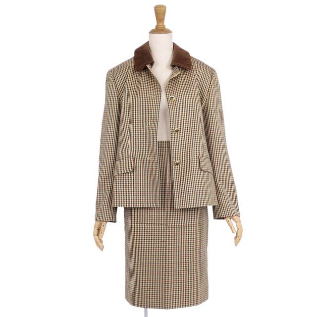 BURBERRY(バーバリー)のVintage バーバリー スーツ セットアップ ジャケット スカート 11 レディースのフォーマル/ドレス(スーツ)の商品写真