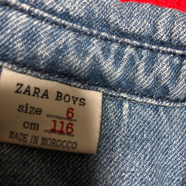 ZARA KIDS(ザラキッズ)のZARA BOYS デザインシャツ☆送料込み☆ キッズ/ベビー/マタニティのキッズ服男の子用(90cm~)(ジャケット/上着)の商品写真