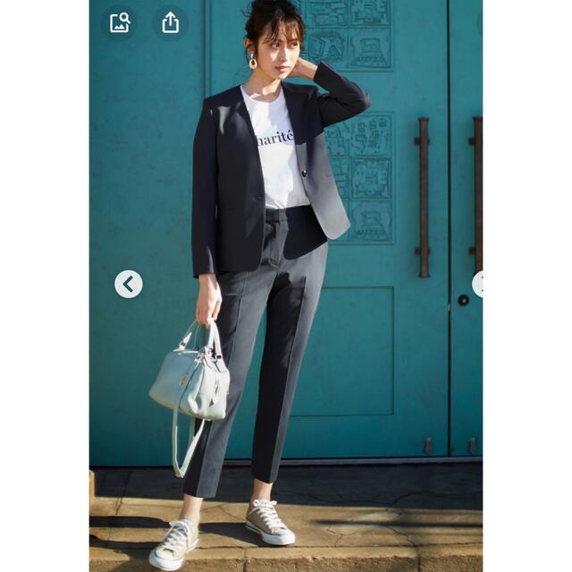 PLST - PLST リネンブレンド ストレッチ カラーレス ジャケット パンツ