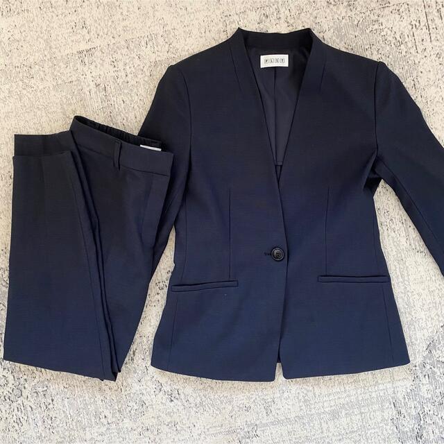 PLST(プラステ)のPLST リネンブレンド ストレッチ カラーレス ジャケット パンツ スーツ レディースのフォーマル/ドレス(スーツ)の商品写真
