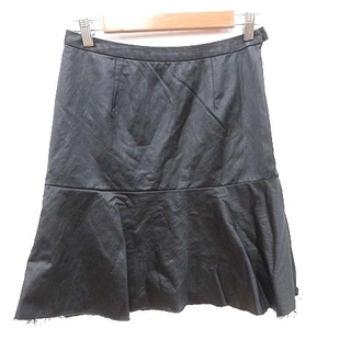 アキラナカ(AKIRANAKA)のアキラナカ AKIRA NAKA フレアスカート ひざ丈 36 黒 ブラック (ひざ丈スカート)