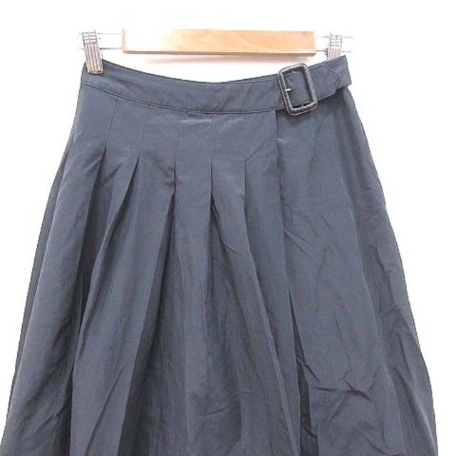 ELFORBR(エルフォーブル)のエルフォーブル フレアスカート ロング タック 38 紺 ネイビー レディースのスカート(ロングスカート)の商品写真