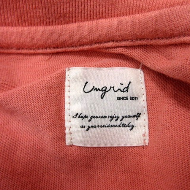 Ungrid(アングリッド)のアングリッド UNGRID カットソー Uネック 半袖 F オレンジ ■MO レディースのトップス(カットソー(半袖/袖なし))の商品写真