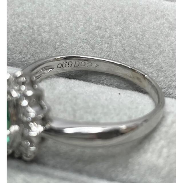 最高級 ザンビア産エメラルド0.69ct ダイヤ pt リング 鑑別付 レディースのアクセサリー(リング(指輪))の商品写真