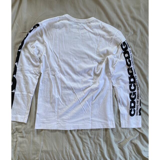 COMME des GARCONS(コムデギャルソン)のCDG ロンT 白 サイズS 袖プリント メンズのトップス(Tシャツ/カットソー(七分/長袖))の商品写真