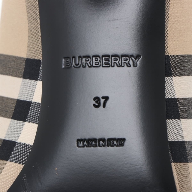 BURBERRY(バーバリー)のバーバリー  レザー×ファブリック 37 ベージュ レディース パンプス レディースの靴/シューズ(ハイヒール/パンプス)の商品写真