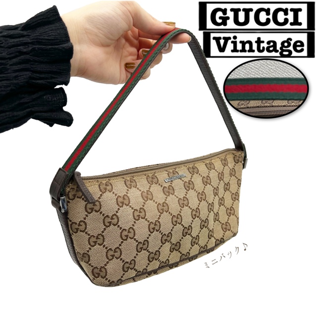 GUCCI グッチ ポーチ バニティ ggキャンバス シェリー-