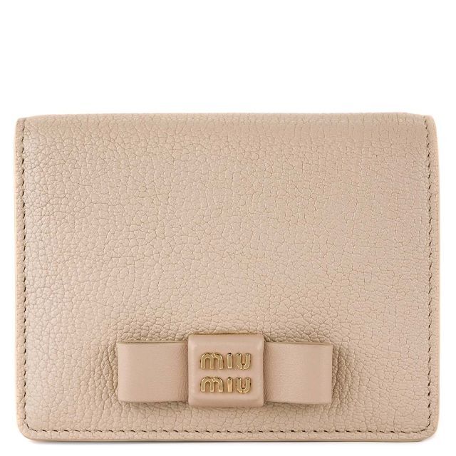 二つ折り財布 MIUMIU ミュウミュウ 5MV204 ベージュ | www.jarussi.com.br