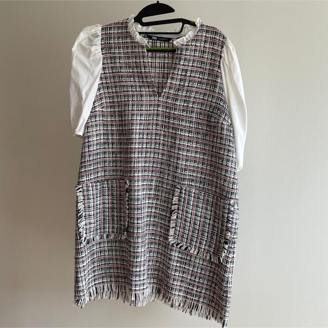 ZARA - ZARA ツイードワンピース の通販 by りぼん♡shop|ザラ ZARA - ZARA ツイードワンピース の通販 by りぼん♡shop|ザラ