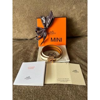 エルメス(Hermes)の美品 エルメスHERMES レザーブレスレット ミニケリー ドゥブルトゥール (ブレスレット/バングル)