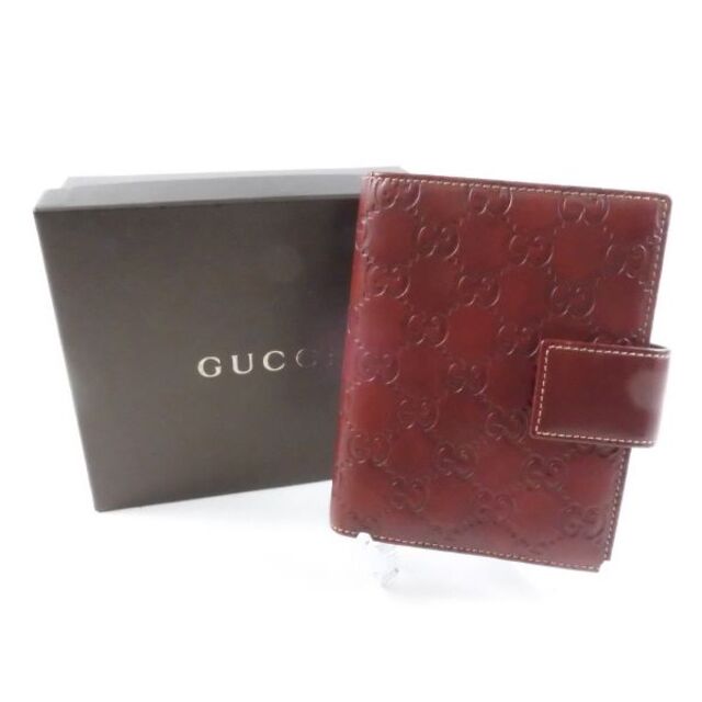 Gucci(グッチ)のグッチ シマライン システム手帳 レザー 6穴 型押 115240 AC911C インテリア/住まい/日用品の文房具(その他)の商品写真