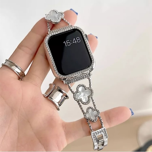 Apple Watch(アップルウォッチ)のShining Clover アップルウォッチ バンド キラキラクローバー レディースのファッション小物(腕時計)の商品写真