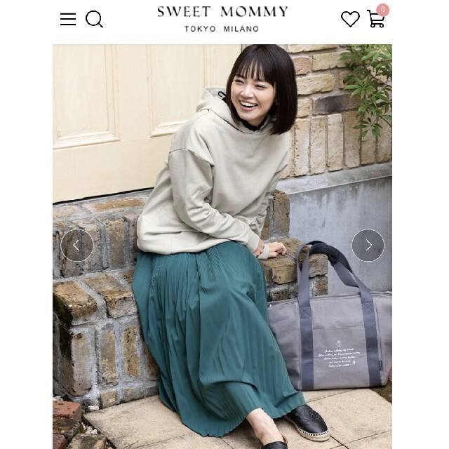 SWEET MOMMY ロングパーカー産前産後兼用 キッズ/ベビー/マタニティのマタニティ(マタニティトップス)の商品写真