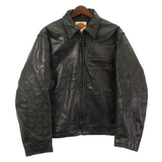 ハーレーダビッドソン(Harley Davidson)のハーレーダビッドソン 80s ライダース ジャケット シングル レザー 黒 40(ライダースジャケット)