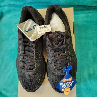 アシックス(asics)の新品未使用アシックス24センチ☆黒ランニングシューズ(スニーカー)