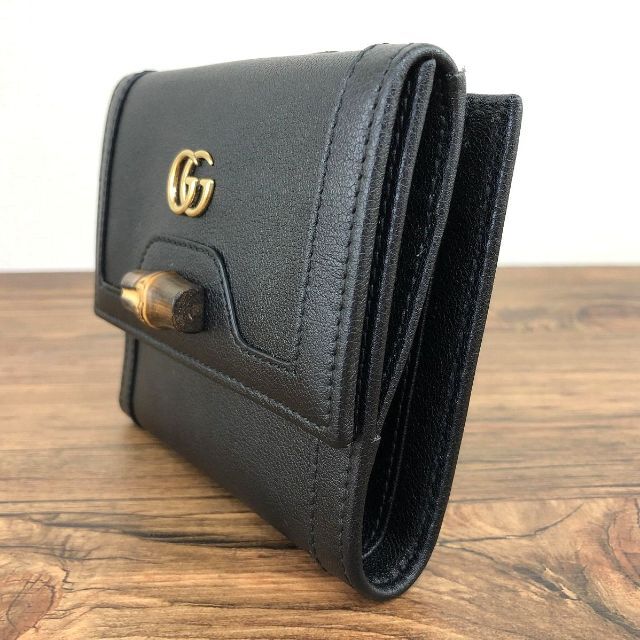 未使用品 GUCCI Wホック財布 671789 ダイアナ 194-