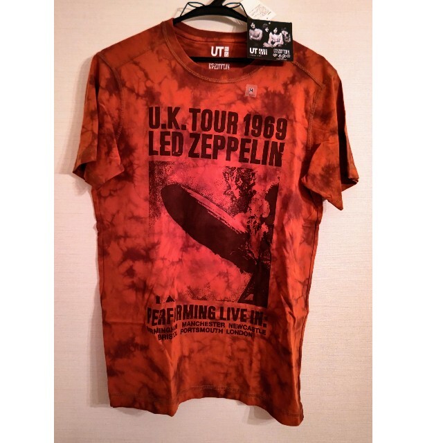 UNIQLO(ユニクロ)の新品タグ付きUNIQLO UT LED ZEPPELINコラボ赤Tシャツ メンズのトップス(Tシャツ/カットソー(半袖/袖なし))の商品写真