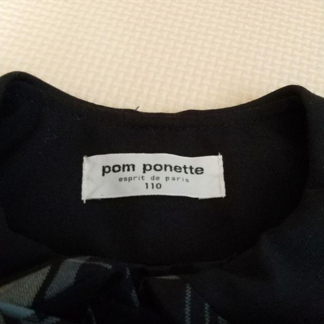 pom ponette(ポンポネット)のポンポネット フォーマル 上着 110 ワンピース コート お受験 面接 キッズ/ベビー/マタニティのキッズ服女の子用(90cm~)(コート)の商品写真