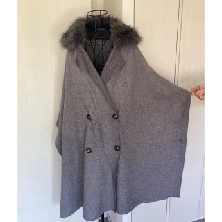 週末限定価格 ZARA KNIT グレー ポンチョコート