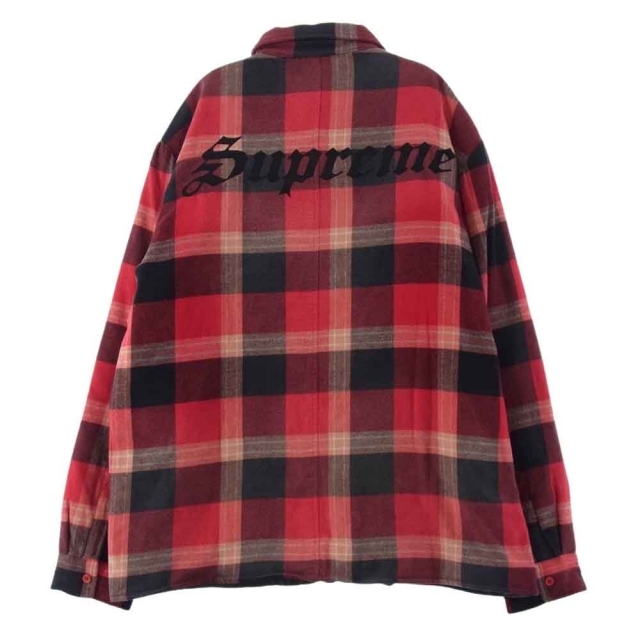 Supreme シュプリーム 20AW Quilted Flannel Shirt キルテッド キルティング フランネル チェック 長袖 シャツ マルチカラー系 L