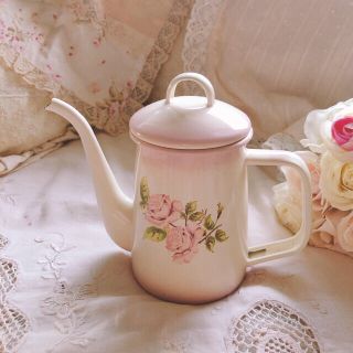 アフタヌーンティー(AfternoonTea)のお値下げ♡イマン♡ダイアナローズホーローポット琺瑯薔薇マニーローズ(調理道具/製菓道具)