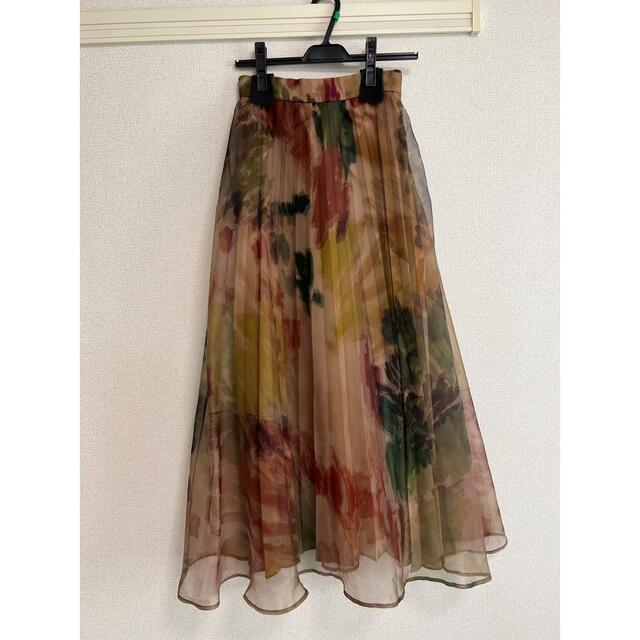 Ameri VINTAGE(アメリヴィンテージ)の[アメリ]UND WILLOW PAINT PLEATS SKIRT レディースのスカート(ロングスカート)の商品写真