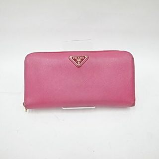 プラダ(PRADA)の〇〇PRADA プラダ 長財布 レザー ピンク ファスナーチャーム(財布)