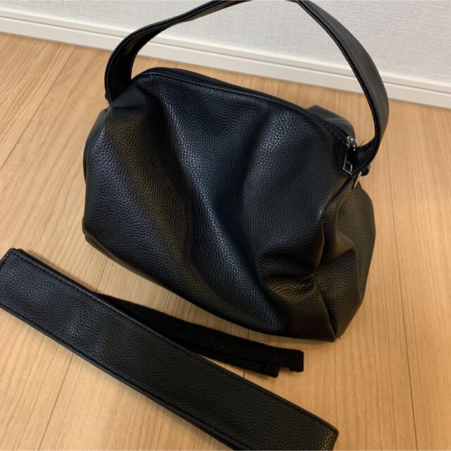SHEIN ショルダーバッグ シンプル黒ブラック ハンドバックの通販 by A