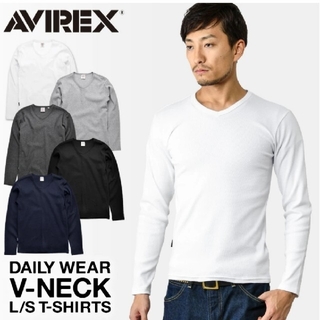アヴィレックス(AVIREX)のavirex vネック長袖tシャツ　2枚セット(Tシャツ/カットソー(七分/長袖))
