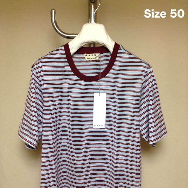 新品 50 20aw MARNI ボーダーパックT Tシャツ 3084B クリスマス